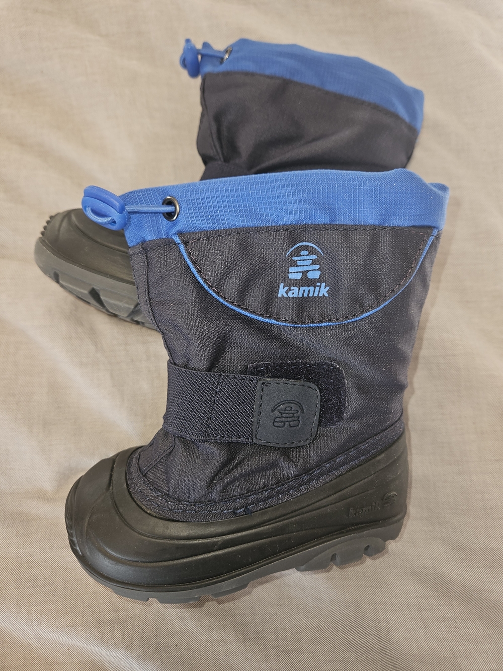Kamik Navy and Bright Blue Kids Snow Boots